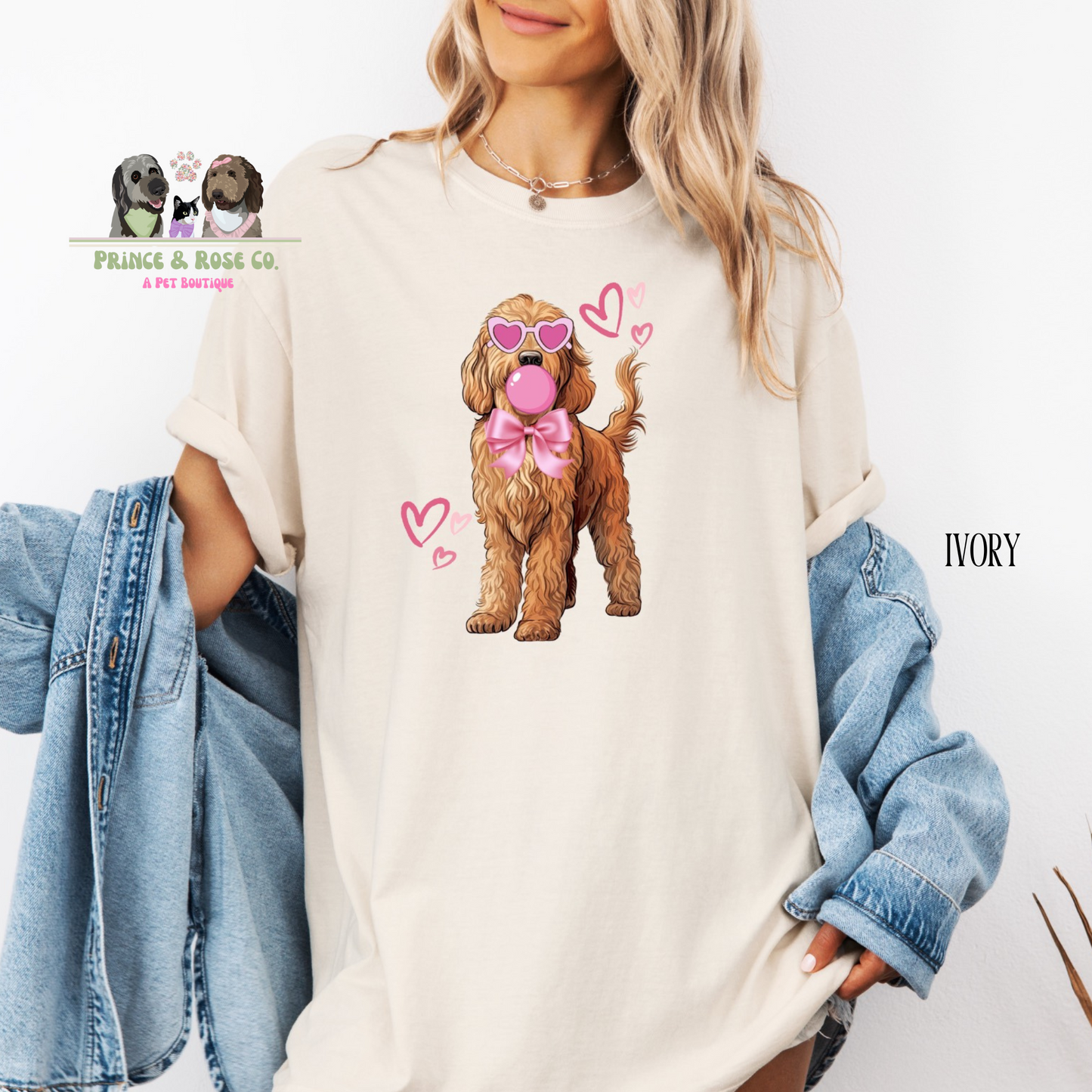 Golden Doodle Lover (Bow) T-Shirt