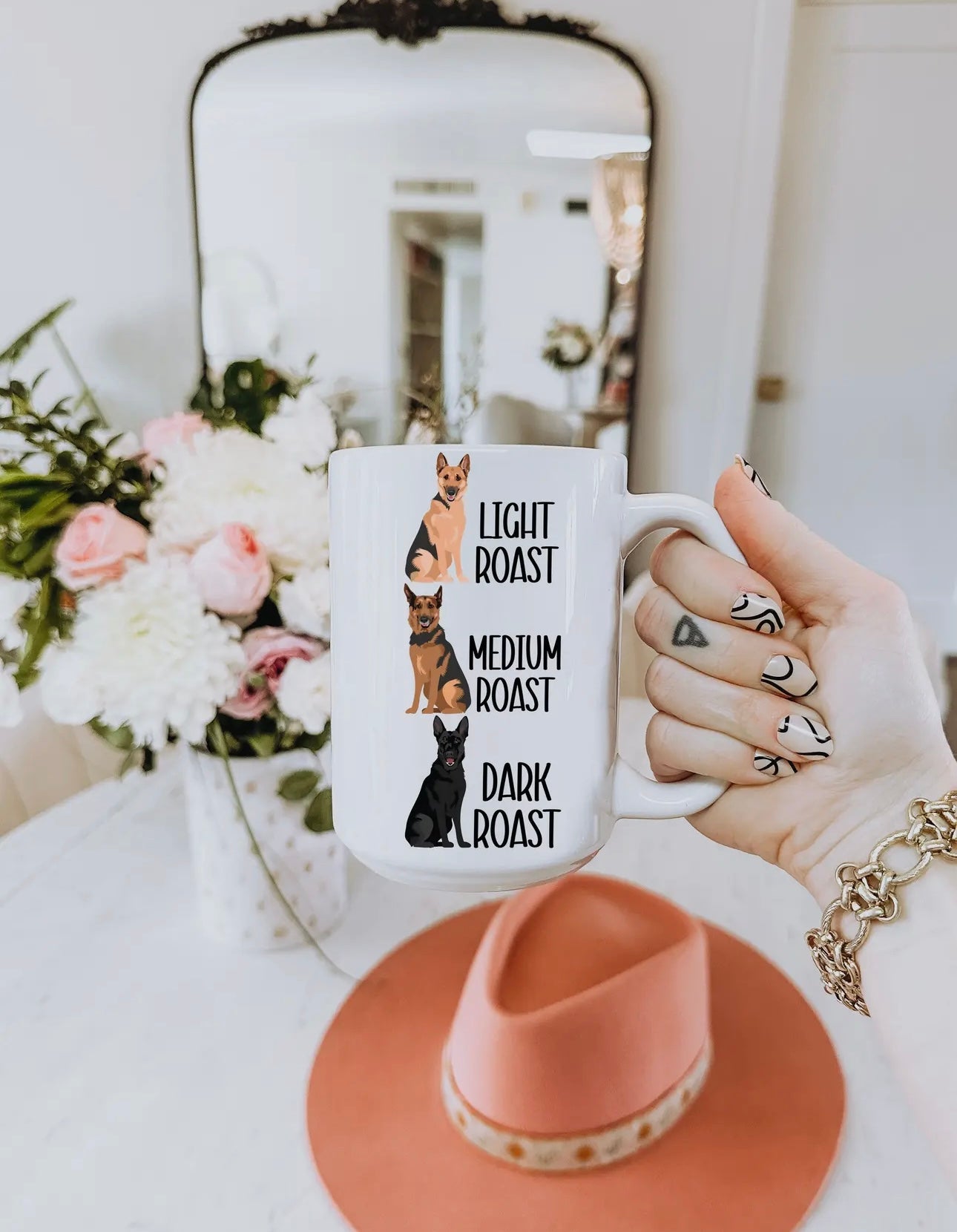 Light, Medium, Dark Roast German Shepherd Coffee Mug