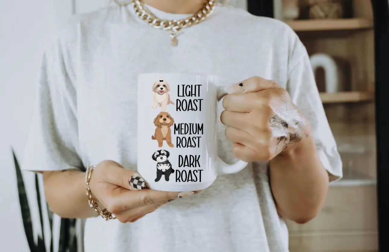 Light, Medium, Dark Roast Shih Tzu Coffee Mug