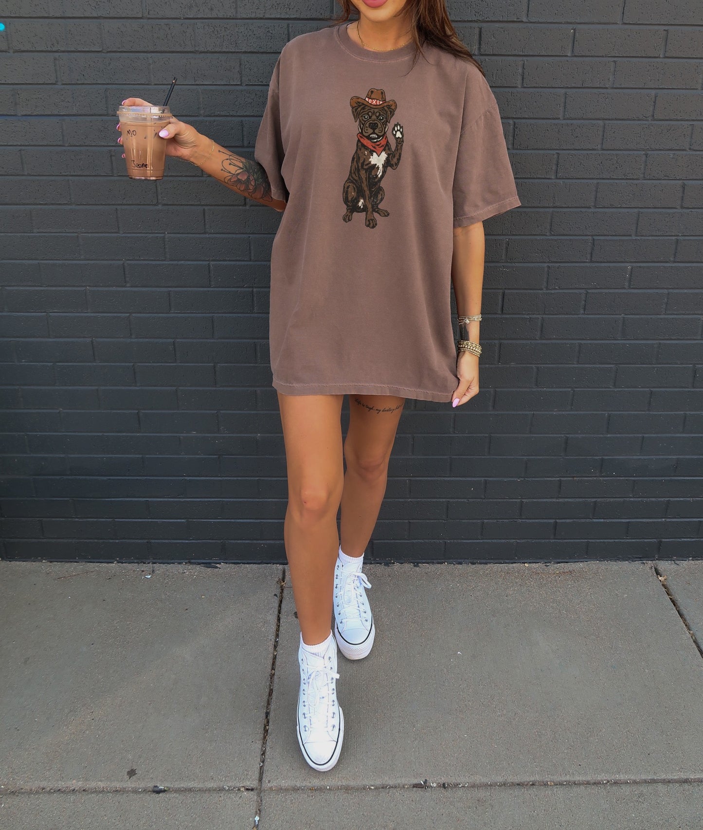 Western Black Boxer T-Shirt