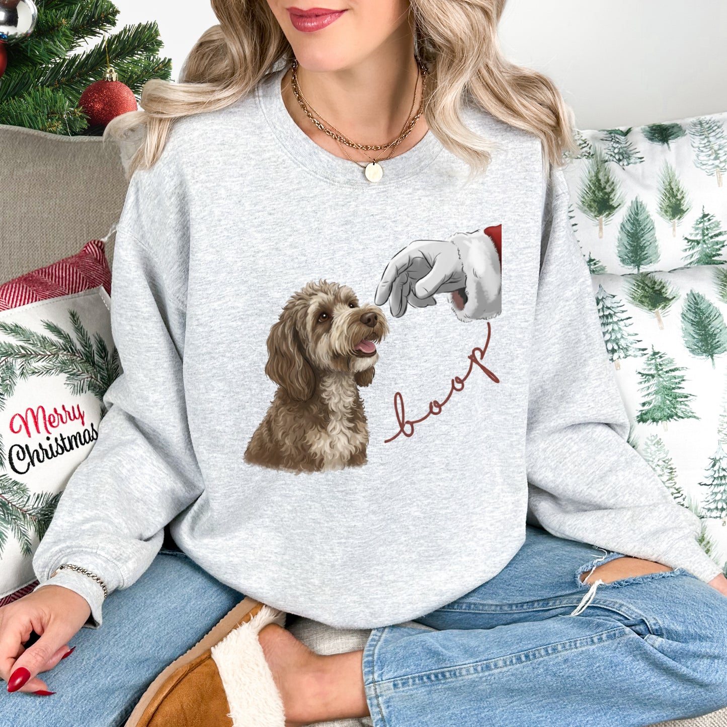 Santa Boop CUSTOM Crewneck Sweatshirt