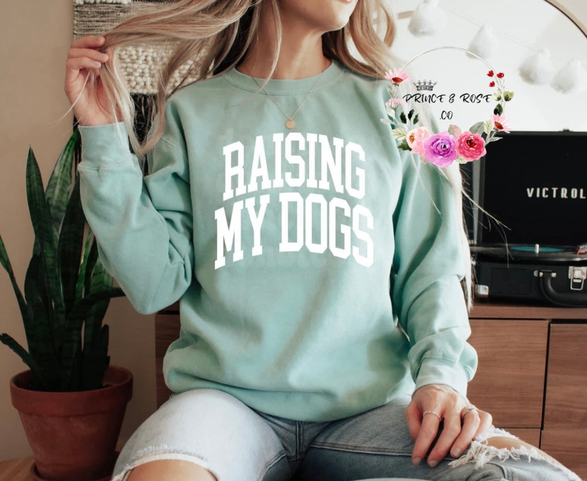 Raising My Dogs Varsity Sweatshirt