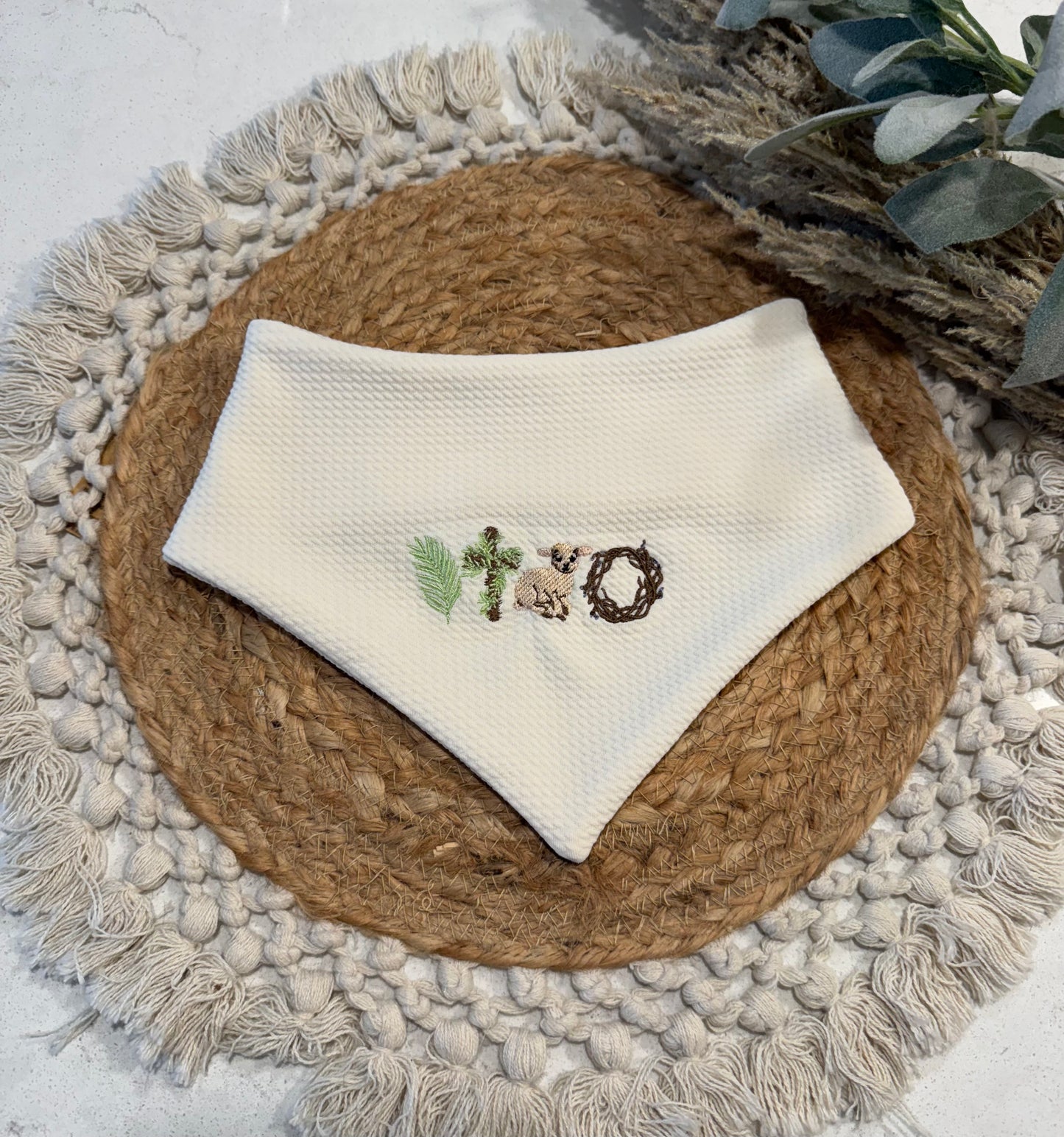 He is Risen Embroidered Bandana