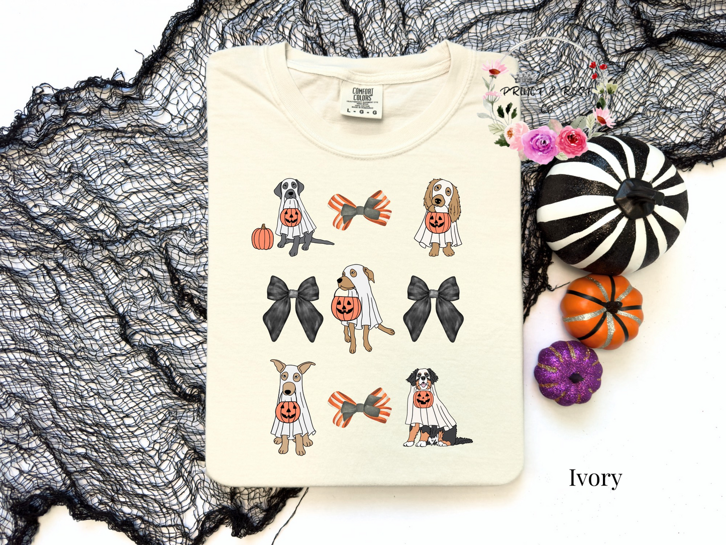 Puppy Halloween Bow T-Shirt