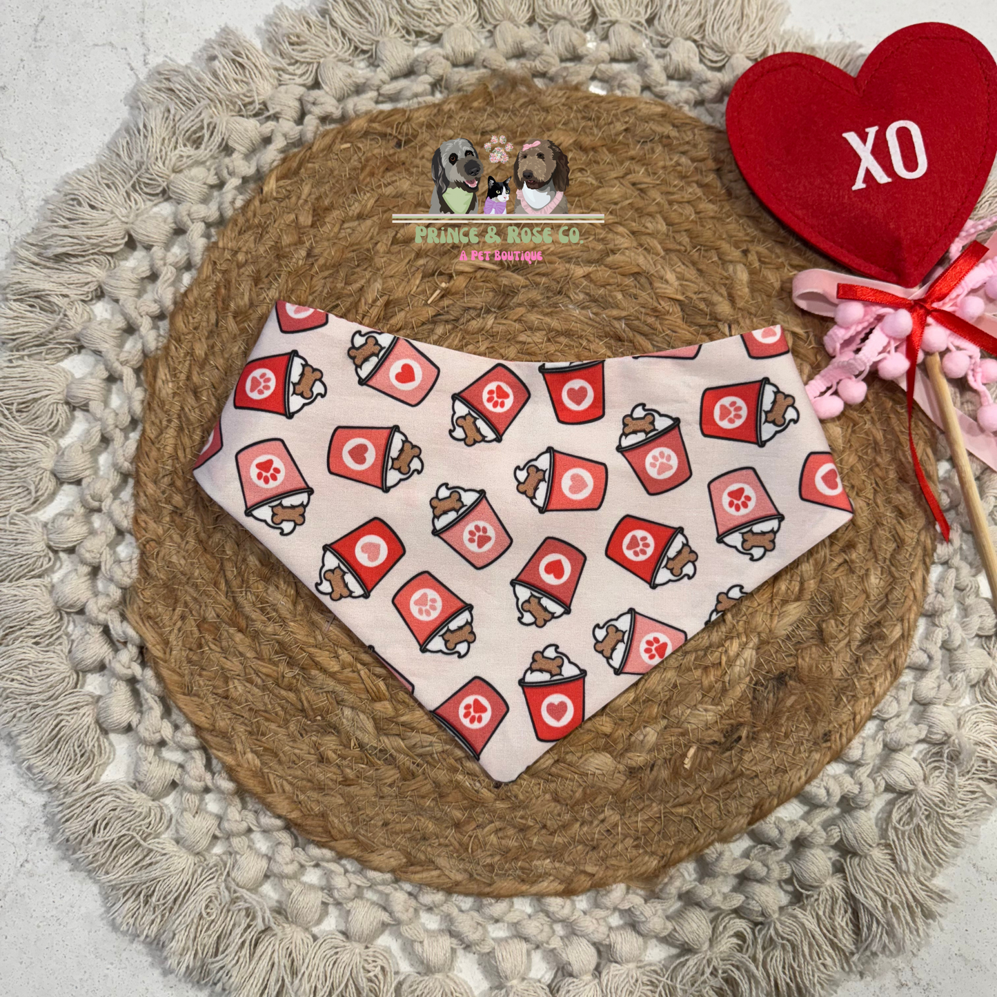 Pup Cup Love Bandana