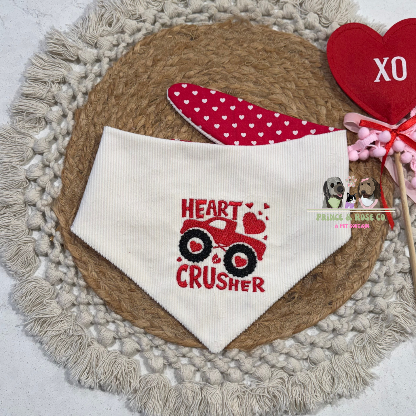 Heart Crusher Embroidered Bandana