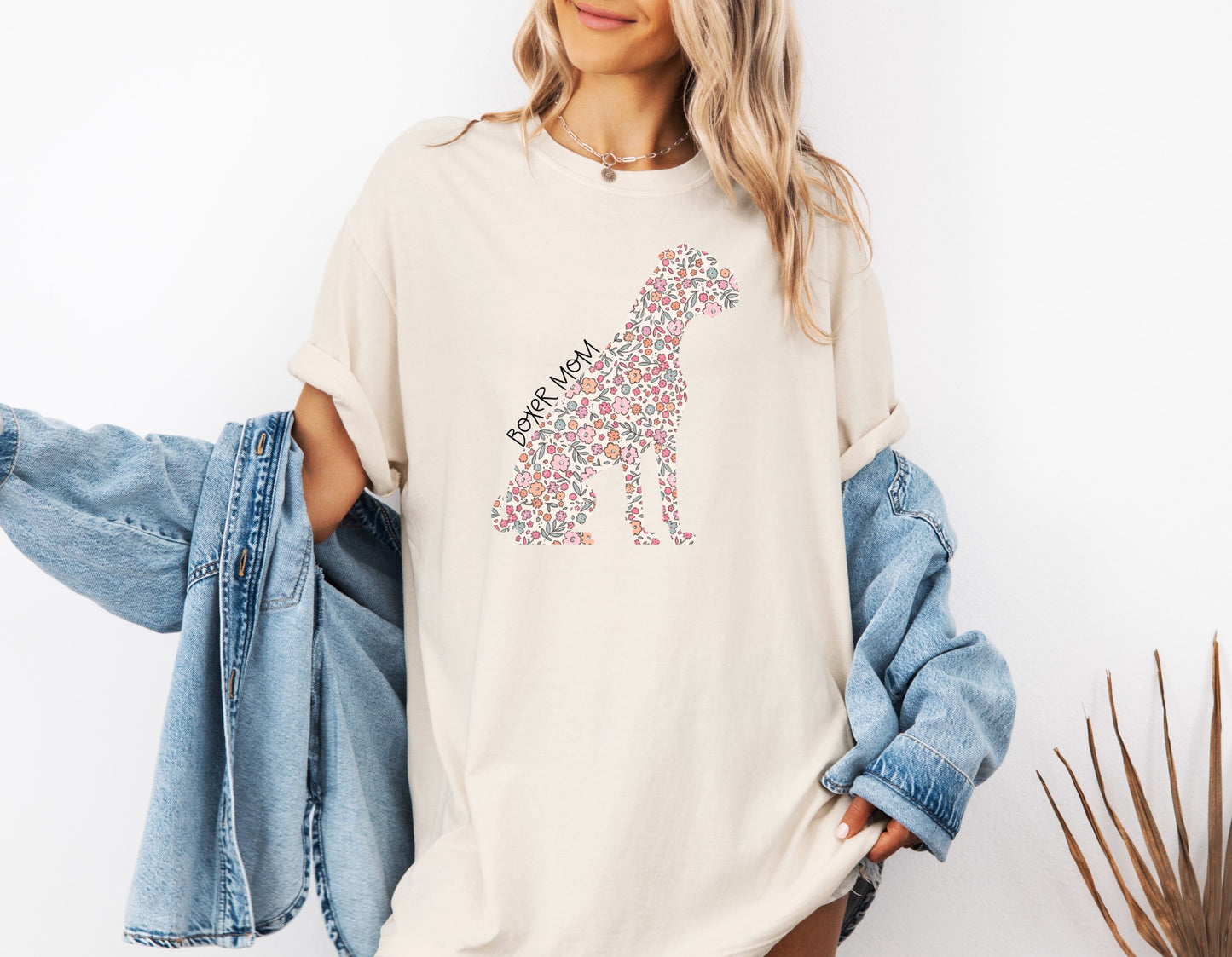 Floral Boxer Mom T-Shirt