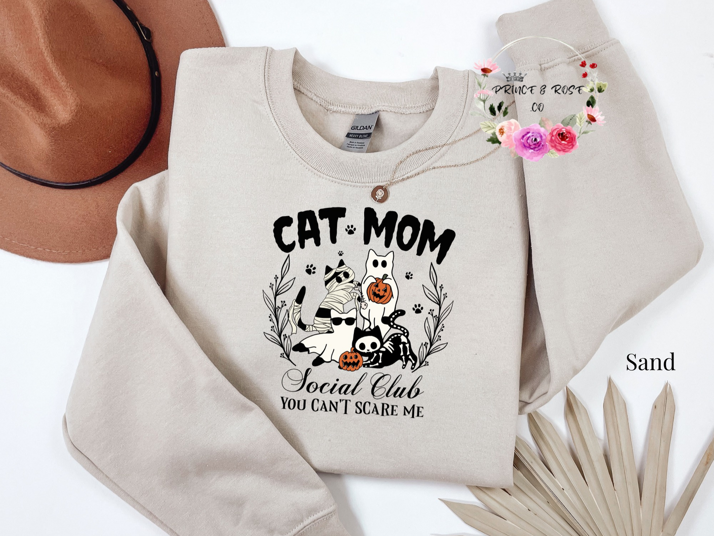 Spooky Cat Mom Social Club Crewneck