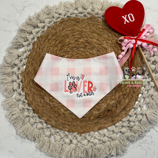 Lover not a Biter Bandana (Pink)