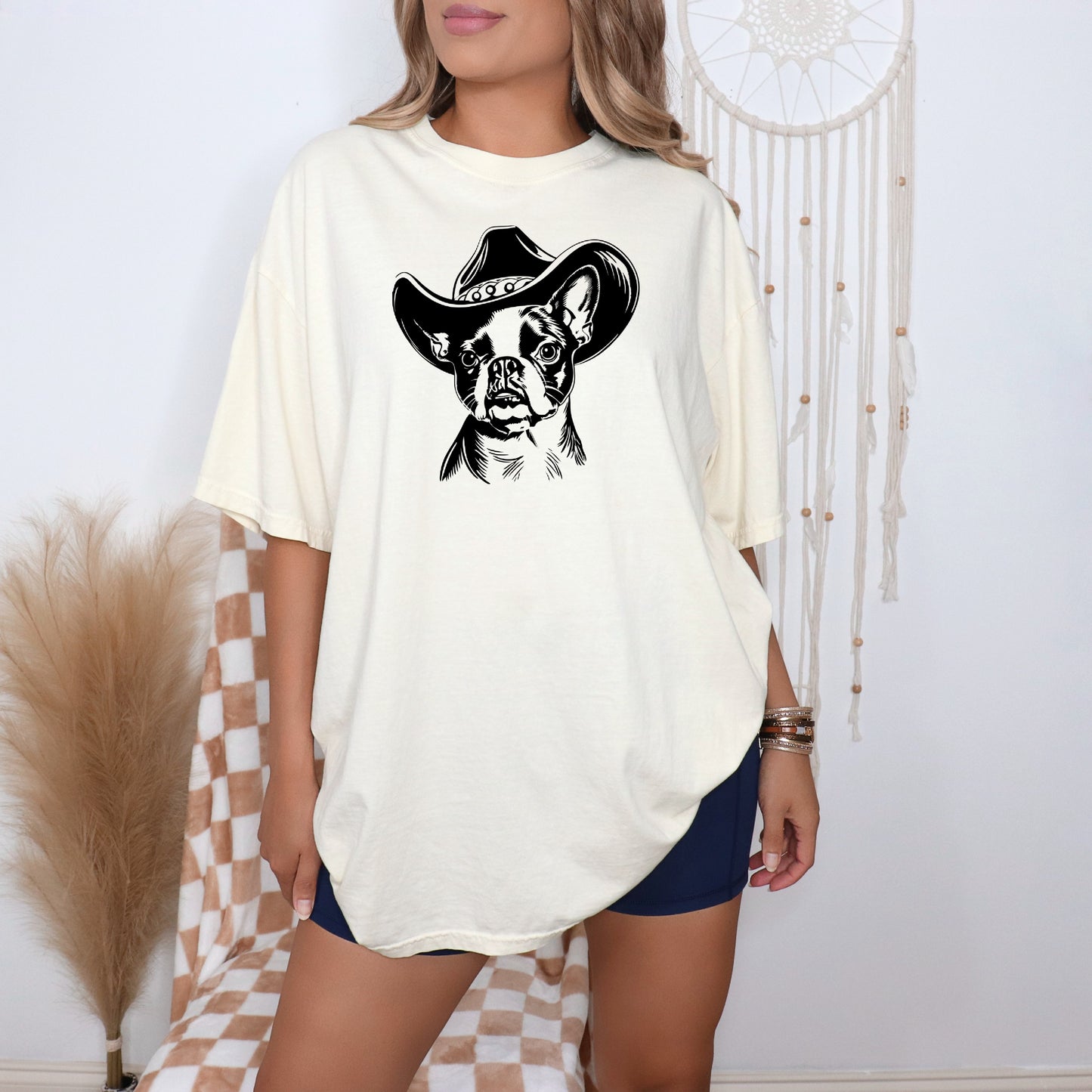 Western Boston Terrier T-Shirt