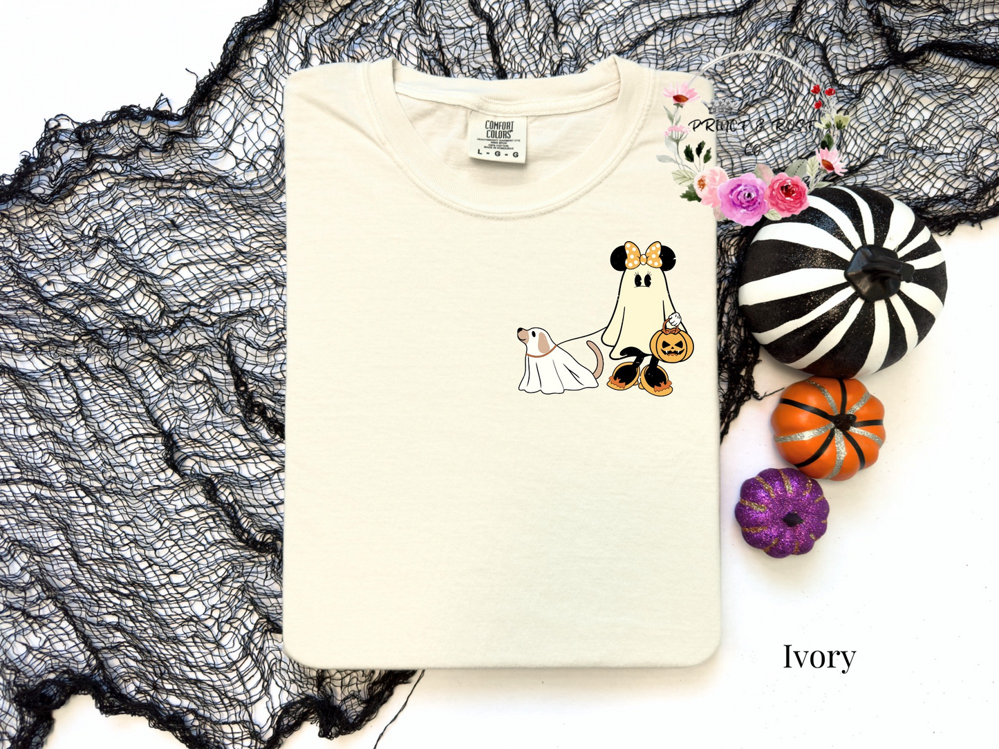 Ghost Mouse (With Bow) Walking Dog T-Shirt