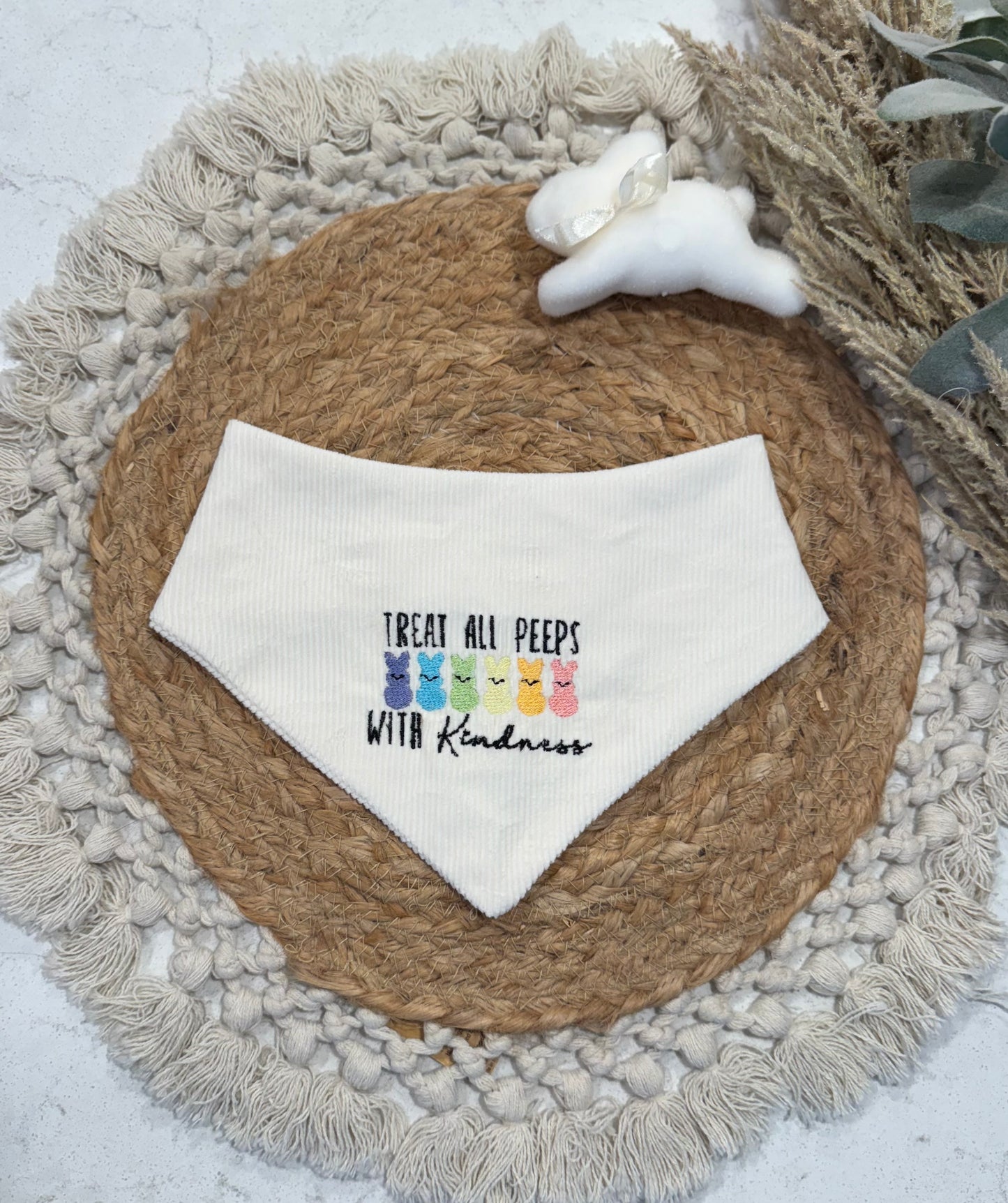 Peep Embroidered Bandana