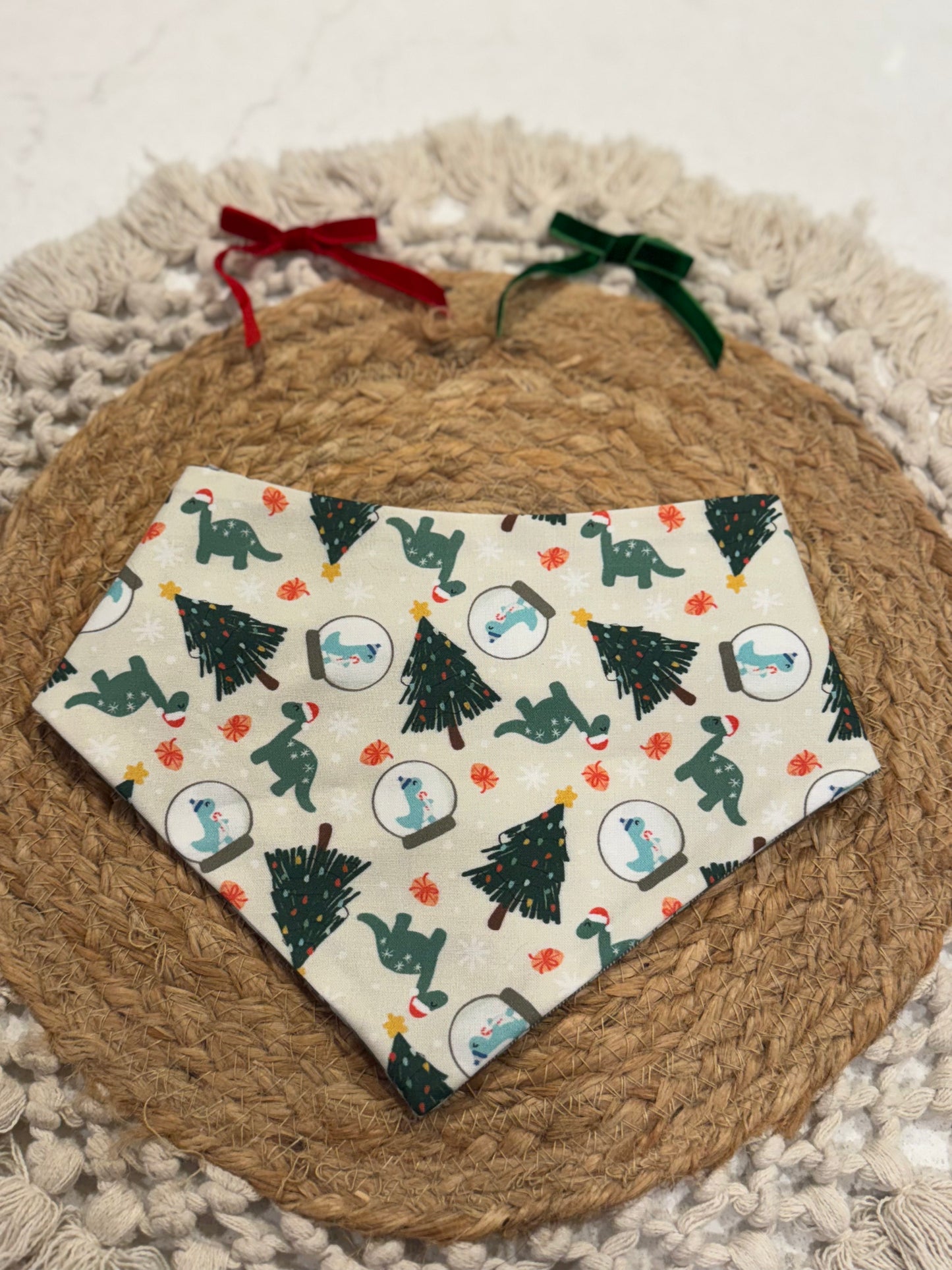 Santa Saurus Bandana