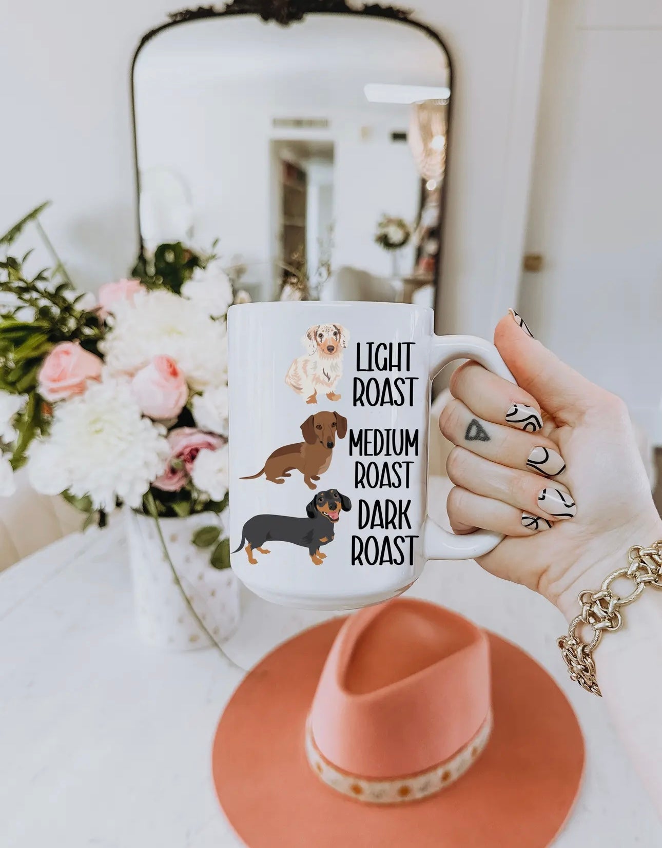 Light, Medium, Dark Roast Dachshund Coffee Mug