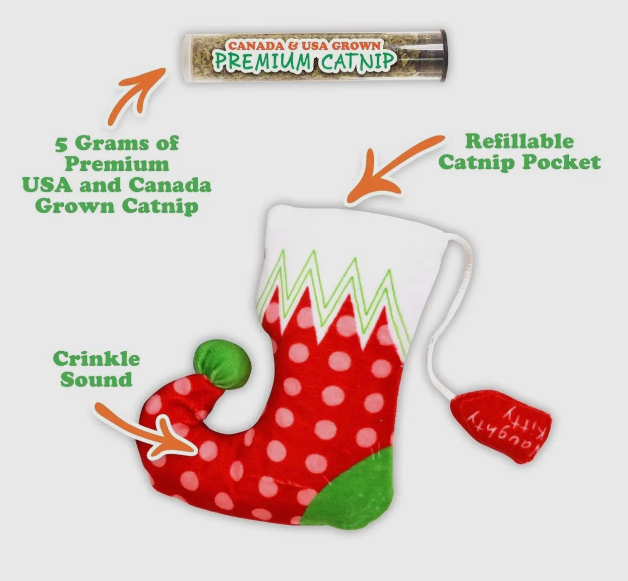 Meowijuana Stocking Fillable Catnip Toy