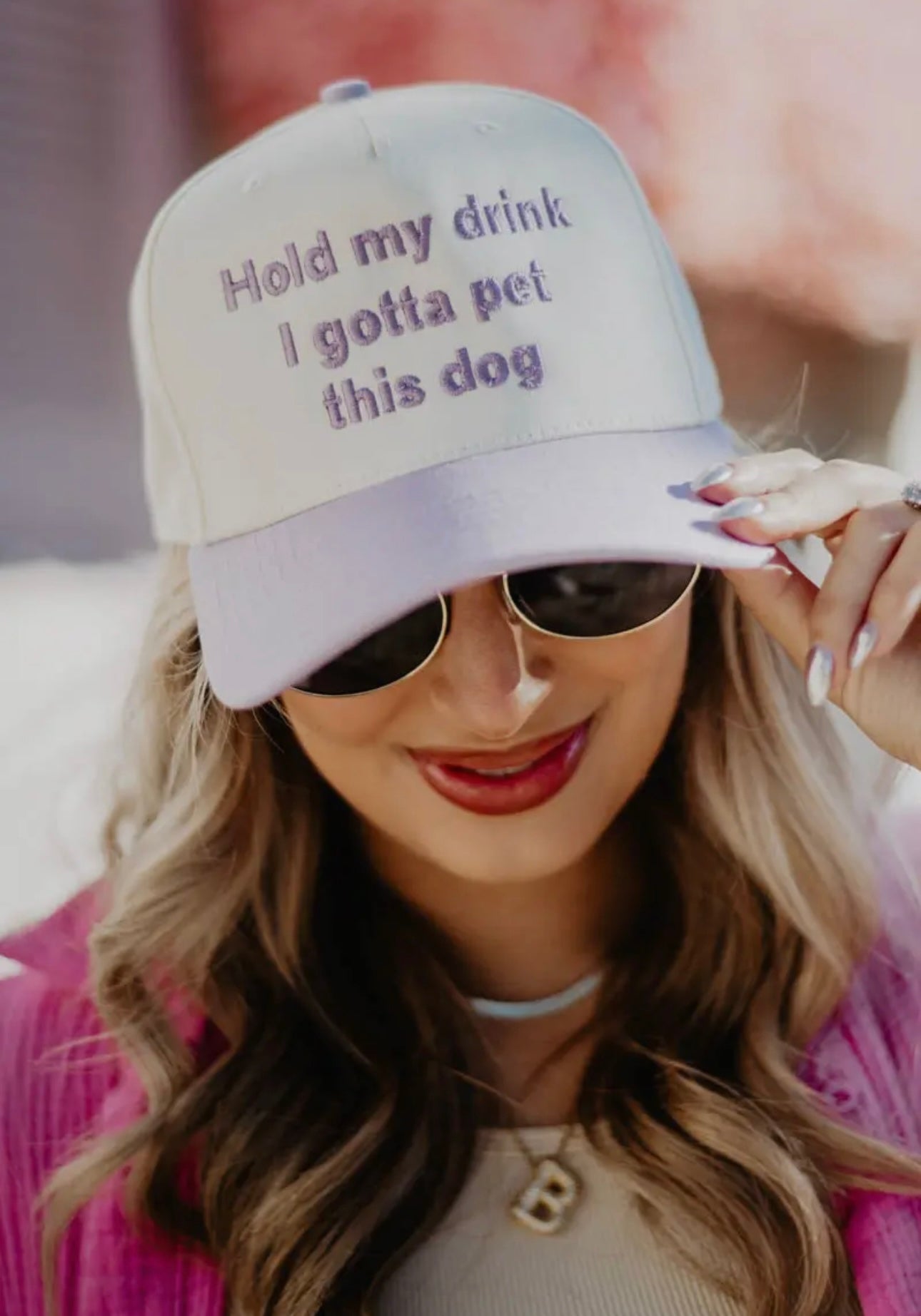 Hold My Drink I Gotta Pet This Dog Vintage Hat