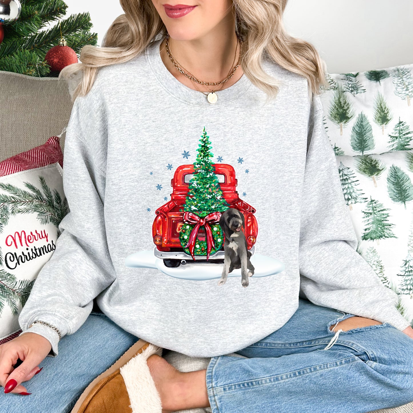 Christmas Truck CUSTOM Crewneck Sweatshirt