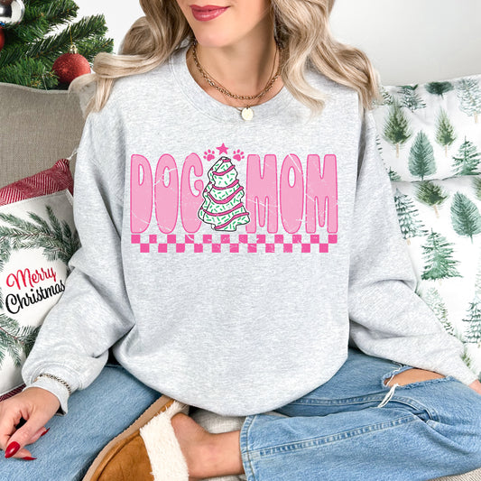 Dog Mom Christmas Cake Crewneck Sweatshirt